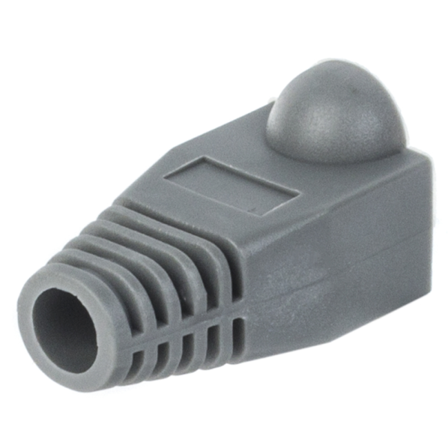 Изолирующий колпачок для патч-кордов из витой пары RJ-45 и RG-11, темно-серый, D-6 мм, 50 шт. Netko