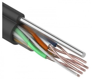Кабель витая пара UTP уличный с тросом, cat.5e 24 AWG, 4 пары, CCA, Eletec, 170 метров