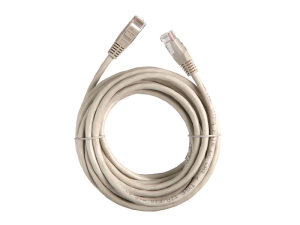 Патч корд 5 метров, UTP4, cat.6, чистая медь, интернет кабель RJ45 с переходником RJ-45 на RJ-45 в комплекте, серый