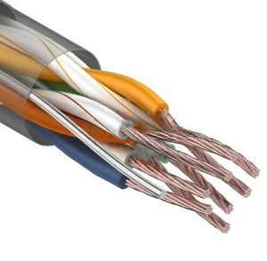 Кабель витая пара UTP, cat.5e, 4 пары, многопроволочные жилы, медный проводник, Eletec, внутренний, 130 метров