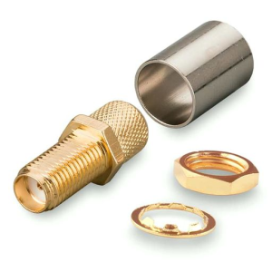 Разъем SMA-female под кабель 5D-FB (LMR-300, LMR-240, RG-8X), обжимной под пайку, 4 шт.