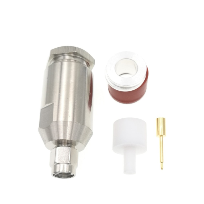 Разъем SMA-male под кабель 10D-FB, прижимной (сборный) под пайку, 4 шт.