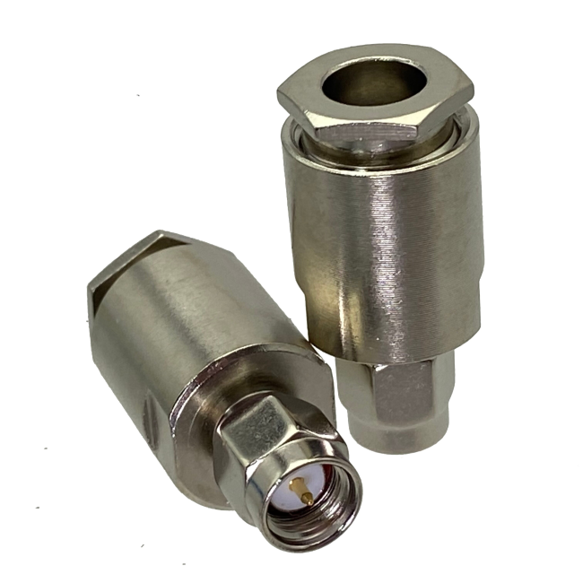 Разъем SMA-male под кабель 10D-FB, прижимной (сборный) под пайку, 4 шт.