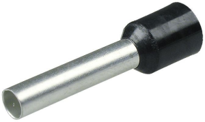 Штыревой втулочный кабельный наконечник E1518 (НШВИ F18мм, 1.5мм2, изолированный, черный, 100шт., Netko