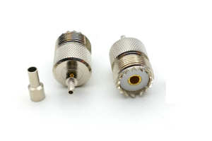 Разъем UHF-female под кабель RG174, RG178, RG316, 50 Ом, обжимной под пайку, 20 шт.