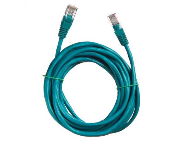 Патч корд 5 метров, UTP4, cat.5, чистая медь, интернет кабель RJ45 с переходником RJ-45 на RJ-45 в комплекте, зеленый