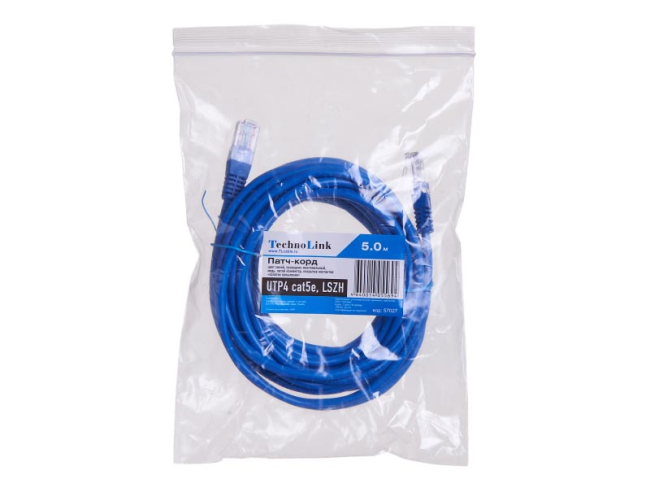 Патч корд 5 метров, UTP4, cat.5, чистая медь, интернет кабель RJ45 с переходником RJ-45 на RJ-45 в комплекте, синий Патч корд 5 метров, UTP4, cat.5, чистая медь, интернет кабель RJ45 с переходником RJ-45 на RJ-45 в комплекте, синий