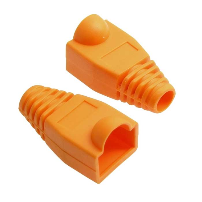 Изолирующий колпачок для патч-кордов из витой пары RJ-45 и RG-11, оранжевый, D-6 мм, 30 шт. Netko Изолирующий колпачок для патч-кордов из витой пары RJ-45 и RG-11, оранжевый, D-6 мм, 30 шт. Netko