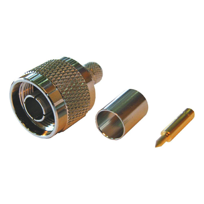 Разъем N-male под кабель 8D-FB, обжимной под пайку, 10 шт.