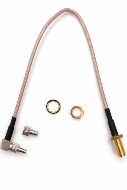 Универсальный пигтейл SMA-female с накручивающимся переходником TS9 и CRC9, 2 шт.