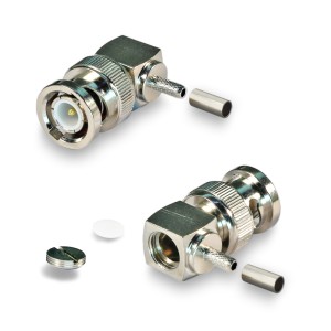 Угловой разъем BNC-male под кабель RG174, RG178, RG316, 50 Ом, обжимной под пайку, 1 шт.