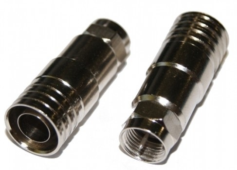 Разъём F-male для кабеля RG-11 (медный проводник, покрытие никель), с фиксированным пином, для обжимного инструмента, 100 шт.