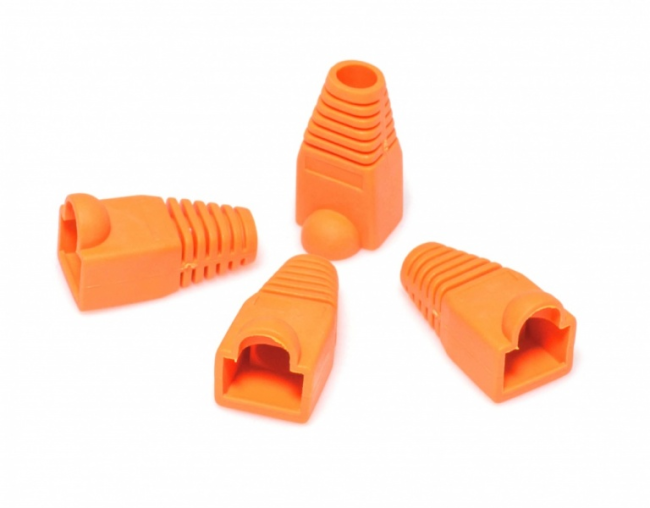 Изолирующий колпачок для патч-кордов из витой пары RJ-45 и RG-11, оранжевый, D-6 мм, 50 шт. Netko Изолирующий колпачок для патч-кордов из витой пары RJ-45 и RG-11, оранжевый, D-6 мм, 50 шт. Netko