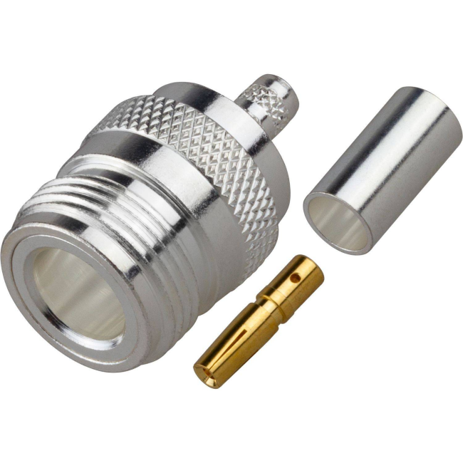 Разъем N-female под кабель 8D-FB, обжимной под пайку, 1 шт.