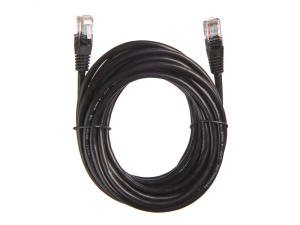 Патч корд 5 метров, UTP4, cat.5, чистая медь, интернет кабель RJ45 с переходником RJ-45 на RJ-45 в комплекте, черный