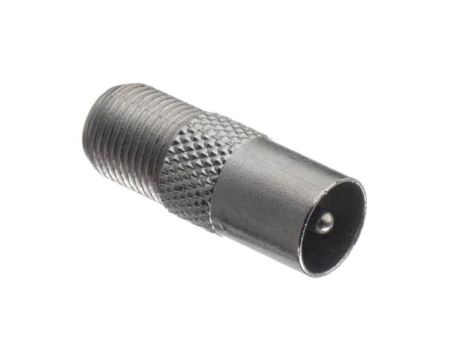 Переходник F-female на штекер (папа) TV (P108-52), Netko, 50 шт.