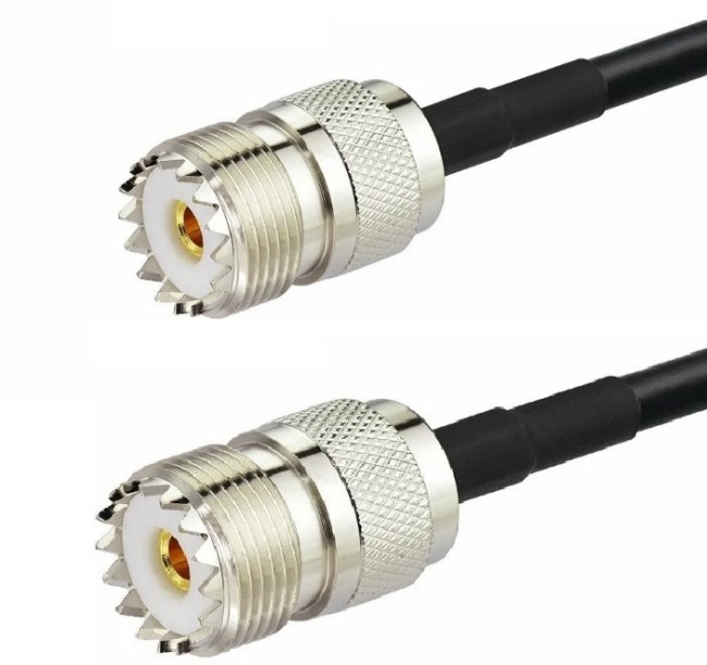 Кабельная сборка RG-58 (UHF-female (SO239) - UHF-female (SO239), 0,5 метра