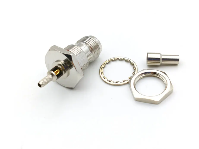 Разъем RP-TNC-female с фланцем под кабель RG174, RG178, RG316, 50 Ом, обжимной под пайку, 1 шт.