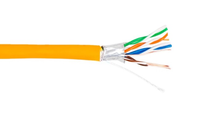 Кабель витая пара FTP (экранированный), cat.6 AWG23, LSZH, медный проводник, Eletec, внутренний, 5 метров
