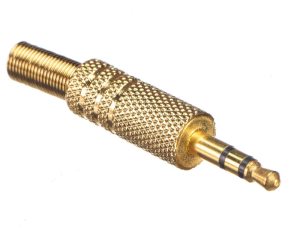 Штекер 3.5 стерео (золотой), Netko
