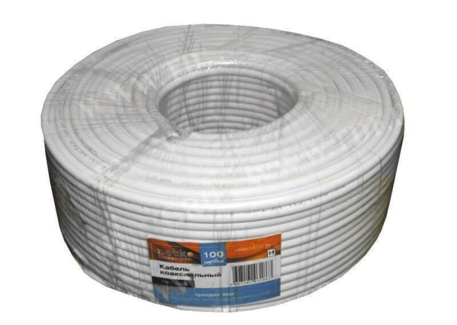 Кабель коаксиальный RG-58U, 50 Ом (медный проводник, оплетка 32 алюминиевые нити), Netko, 70 метров