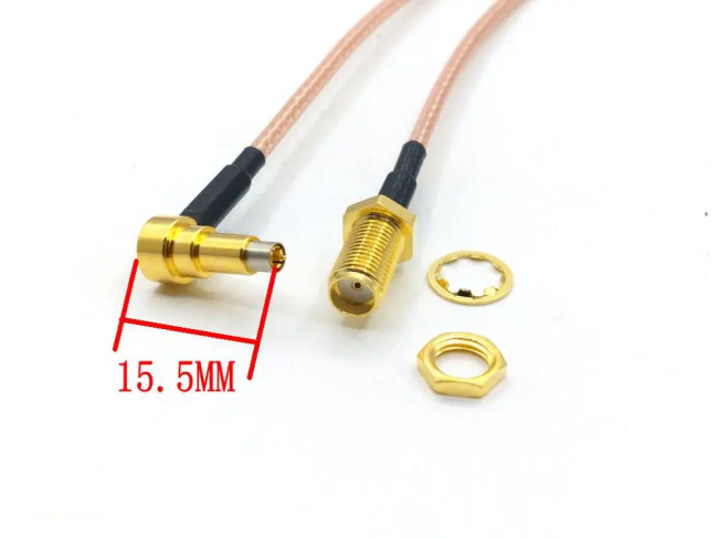 Комплект пигтейлов SMA-female - MS156 (коннектор 15.5мм), кабель RG316, 50 Ом, 15 см, 6 шт