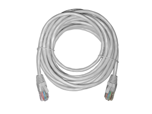 Патч корд 5 метров, UTP4, cat.5, чистая медь, интернет кабель RJ45 с переходником RJ-45 на RJ-45 в комплекте, серый