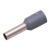 Штыревой втулочный кабельный наконечник E0512 (НШВИ F12мм, 0.5мм2, изолированный, серый, 100шт., Netko