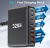 Зарядная станция (YMX-320W) с 4 Type-C и 4 USB портами, общая мощность 320 ватт, серый металлик