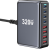 Зарядная станция (YMX-320W) с 4 Type-C и 4 USB портами, общая мощность 320 ватт, серый металлик