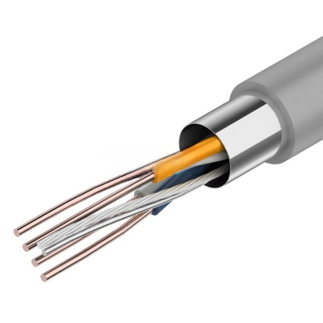 Кабель витая пара FTP (экранированный), cat.5e, 2 пары, медный проводник, Eletec, 100 метров
