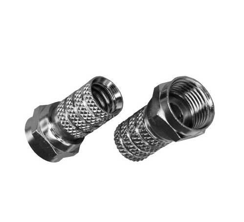 Разъем F-female на кабель 3С2V  медный проводник, покрытие никель, F113, Netko, 20 шт