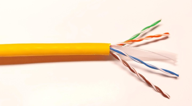 Кабель витая пара UTP, cat.6 23AWG, 4 пары, LSZH, медный проводник, Eletec, внутренний, 140 метров