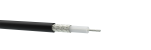 Кабель коаксиальный RG-58, луженая медь, многожильный, 50 Ом, экранированный, черный, 70 метров