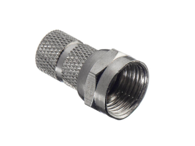 Разъем F-female на кабель 3С2V  медный проводник, покрытие никель, F113, Netko, 50 шт