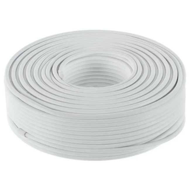 Кабель коаксиальный RG-58U, медный, многожильный, 50 Ом, экранированный, белый, 40 метров Кабель коаксиальный RG-58U, медный, многожильный, 50 Ом, экранированный, белый, 40 метров