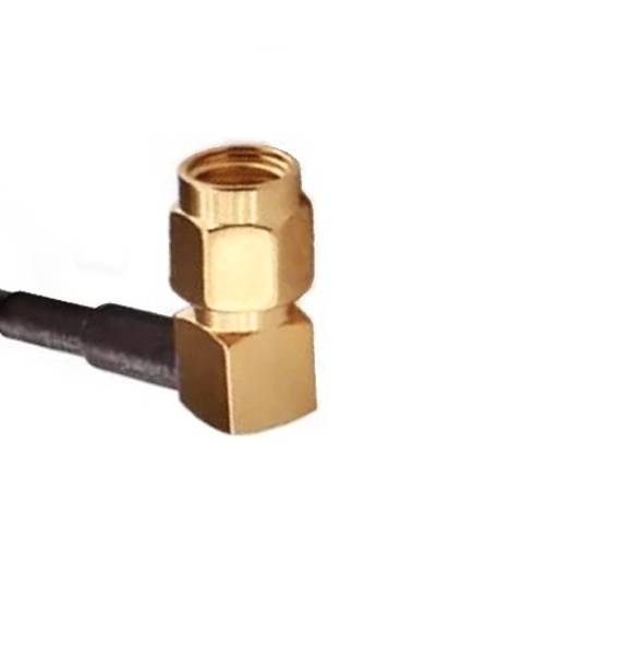 Пигтейл (кабельная сборка) RP-SMA(female)-RP-SMA(male) прямой/угловой, кабель RG174, длина 200мм