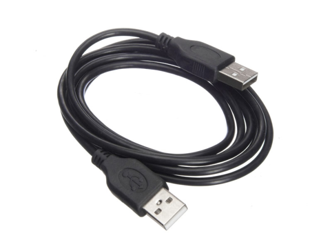 Кабель USB-A-male - USB-A-male, черный, Netko, 1,5 метра