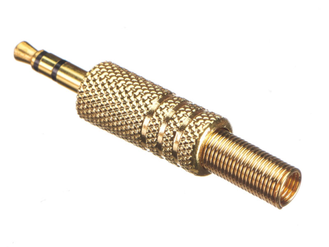 Штекер 3.5 стерео (золотой), Netko, 50 шт