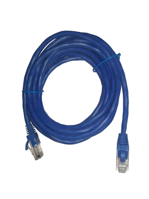 Патч корд 3 метра, UTP4, cat.5, медный, интернет кабель RJ45 с переходником RJ-45 на RJ-45 в комплекте, синий
