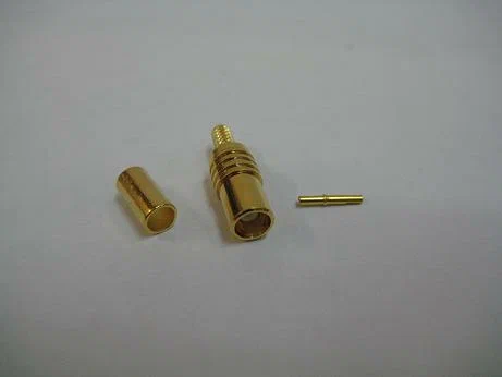 Разъем MCX-female под кабель RG58 (RG-58), 50 Ом, обжимной под пайку, 2 шт.