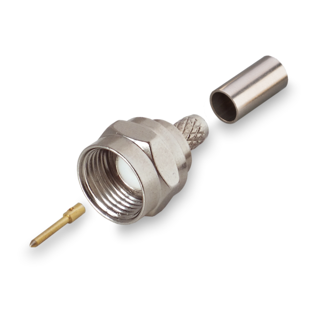 Разъем F-male под кабель RG58 (RG-58), 50 Ом, обжимной под пайку, 1 шт. Разъем F-male под кабель RG58 (RG-58), 50 Ом, обжимной под пайку, 1 шт.