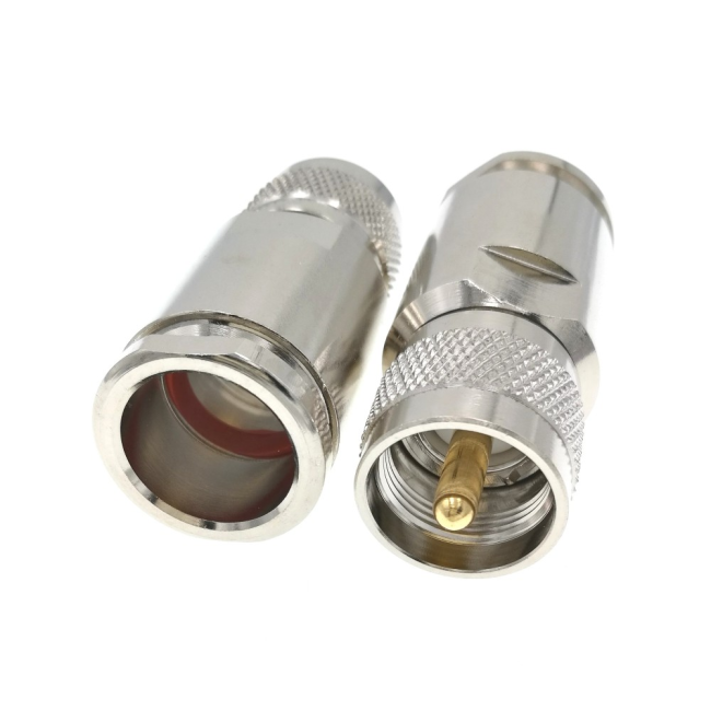 Разъем UHF-male (PL259) под кабель 10D-FB, прижимной (сборный) под пайку, 6 шт.