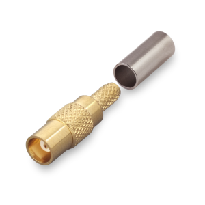 Разъем MCX-female под кабель RG58 (RG-58), 50 Ом, обжимной под пайку, 20 шт.