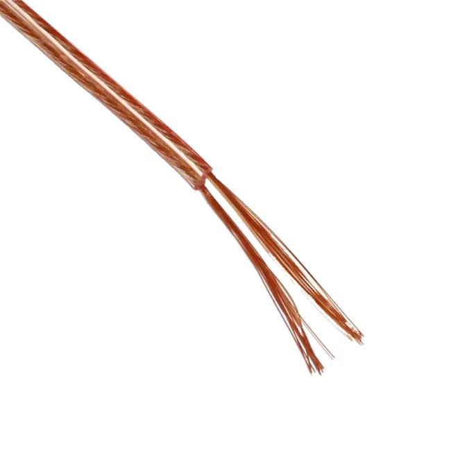 Кабель акустический 2x1.0мм2 (56x0.15мм), CCA, прозрачный, Netko, 70 метров