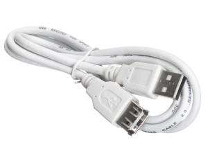 Кабель USB-A-male - USB-A-female, белый, Netko, 1 метр