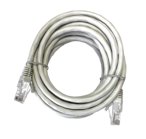 Патч корд 3 метра, UTP4, cat.6, медный, интернет кабель RJ45 с переходником RJ-45 на RJ-45 в комплекте, серый