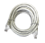 Патч корд 3 метра, UTP4, cat.6, медный, интернет кабель RJ45 с переходником RJ-45 на RJ-45 в комплекте, серый