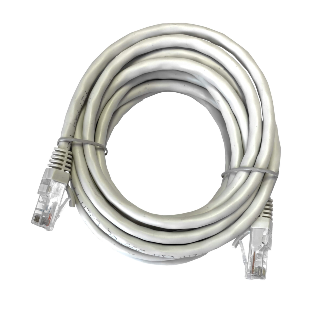 Патч корд 3 метра, UTP4, cat.6, медный, интернет кабель RJ45 с переходником RJ-45 на RJ-45 в комплекте, серый