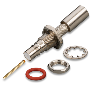 Разъем QMA-female под кабель RG-58, обжимной под пайку, 2 шт.